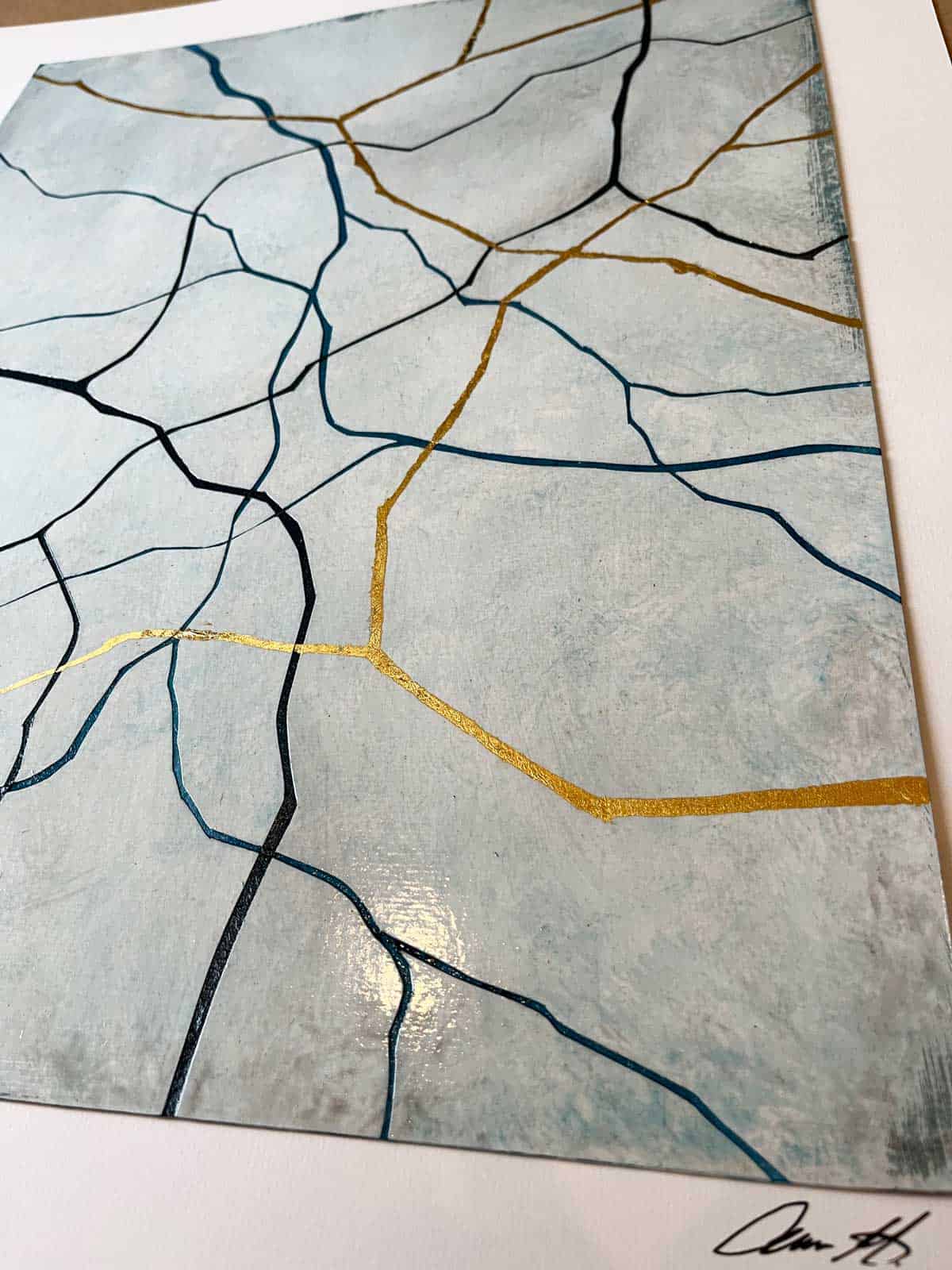 1) Detalje foto af papirværk